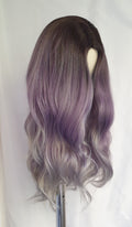Purple Ombre Long Wavy Synthetic Wig