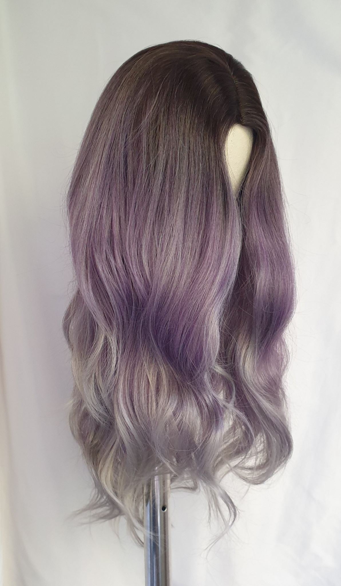 Purple Ombre Long Wavy Synthetic Wig