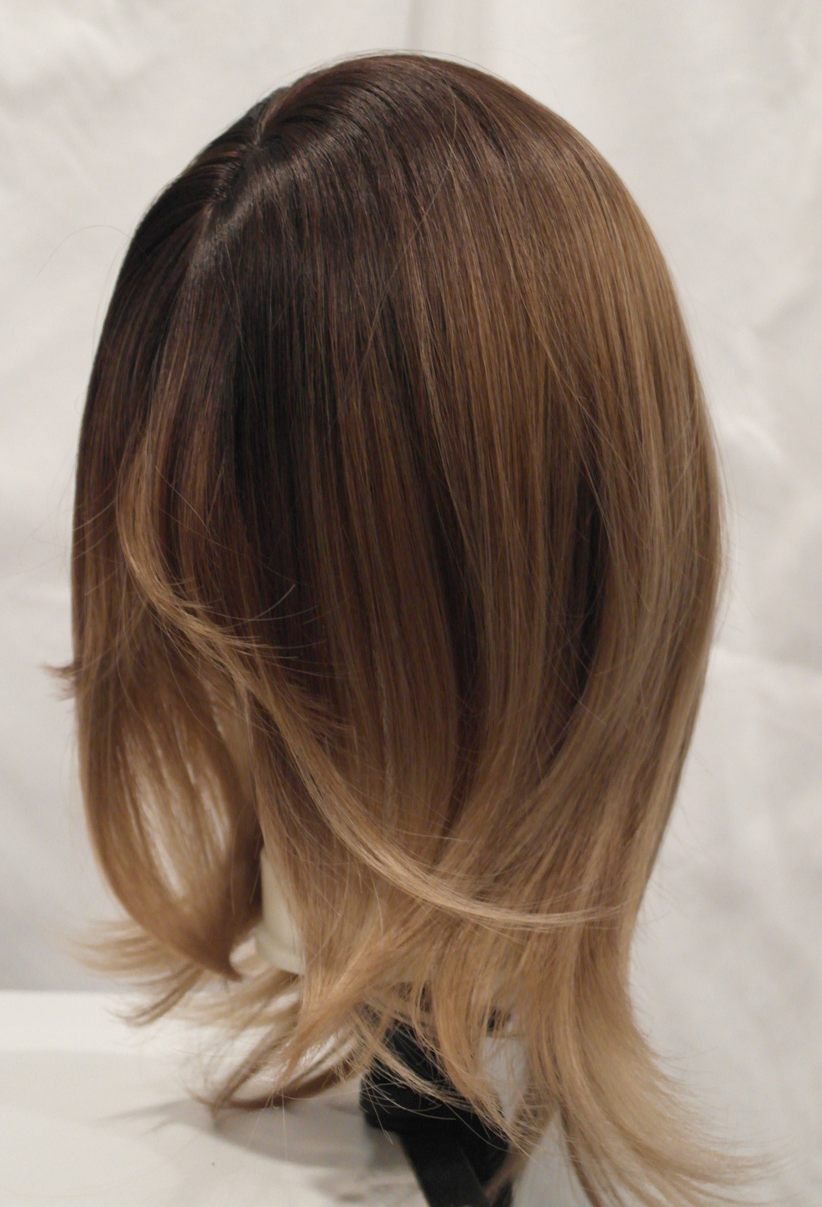 Brunette Ombre Mid-Length Wig