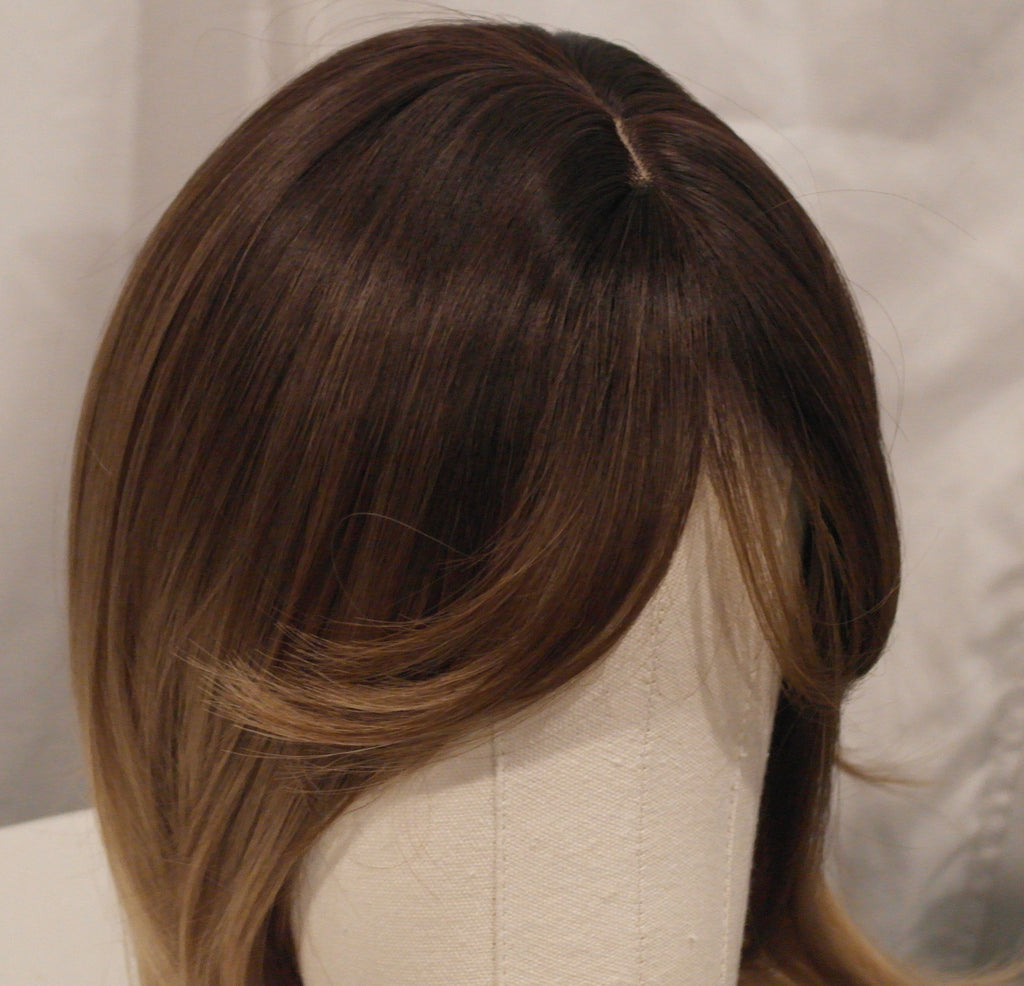 Brunette Ombre Mid-Length Wig