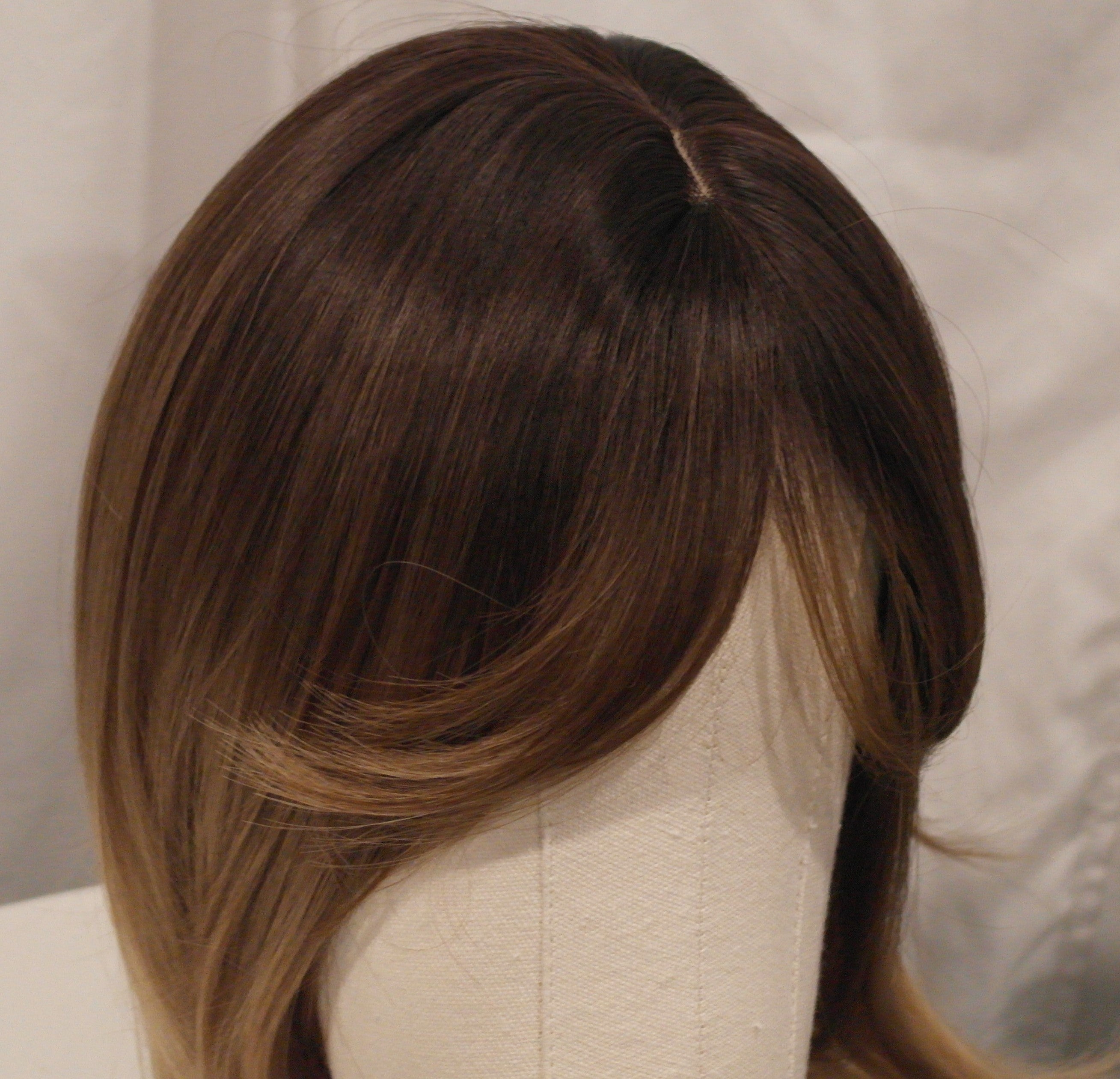 Brunette Ombre Mid-Length Wig