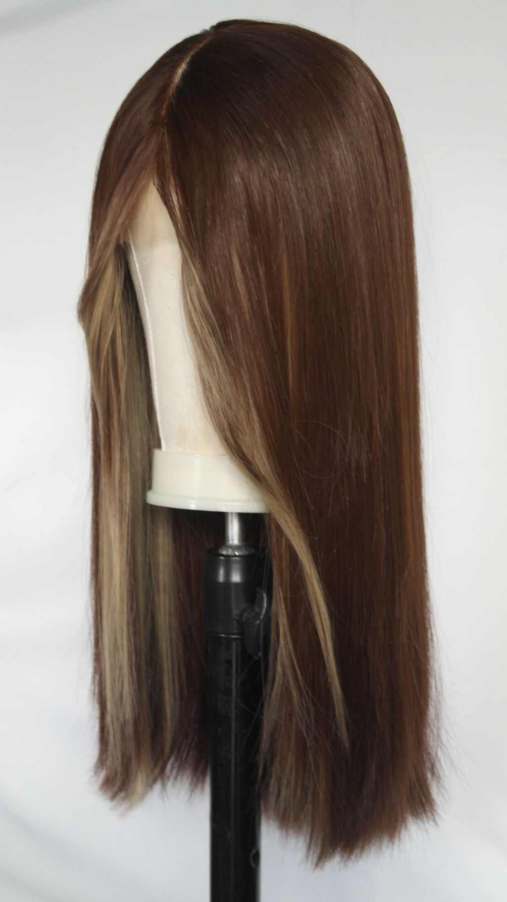 Brunette Money Piece Highlight Lace Front Wig | 23"