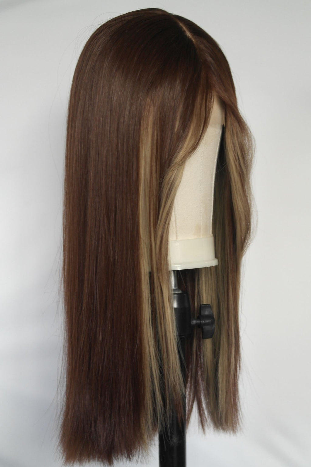 Brunette Money Piece Highlight Lace Front Wig | 23"