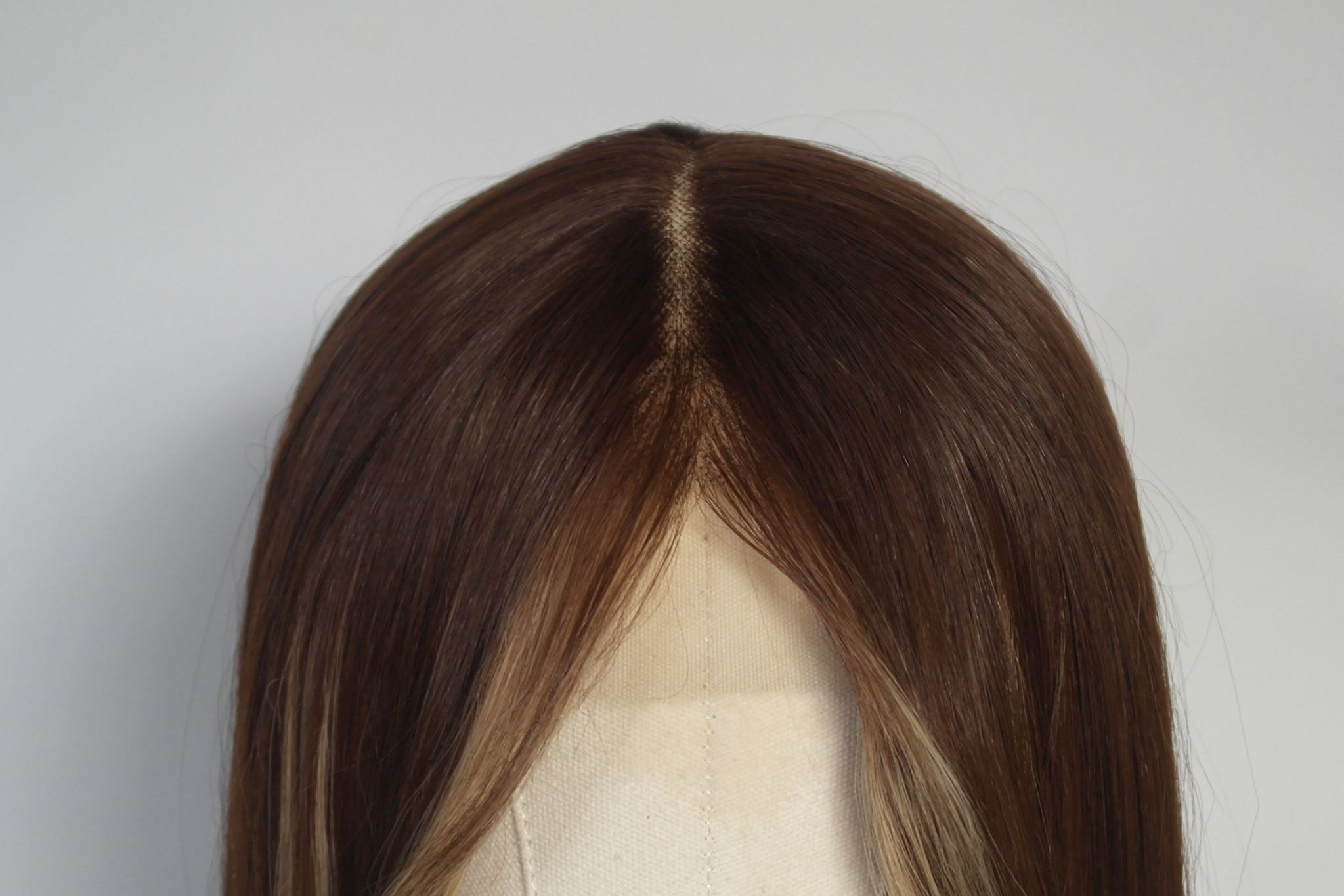 Brunette Money Piece Highlight Lace Front Wig | 23"