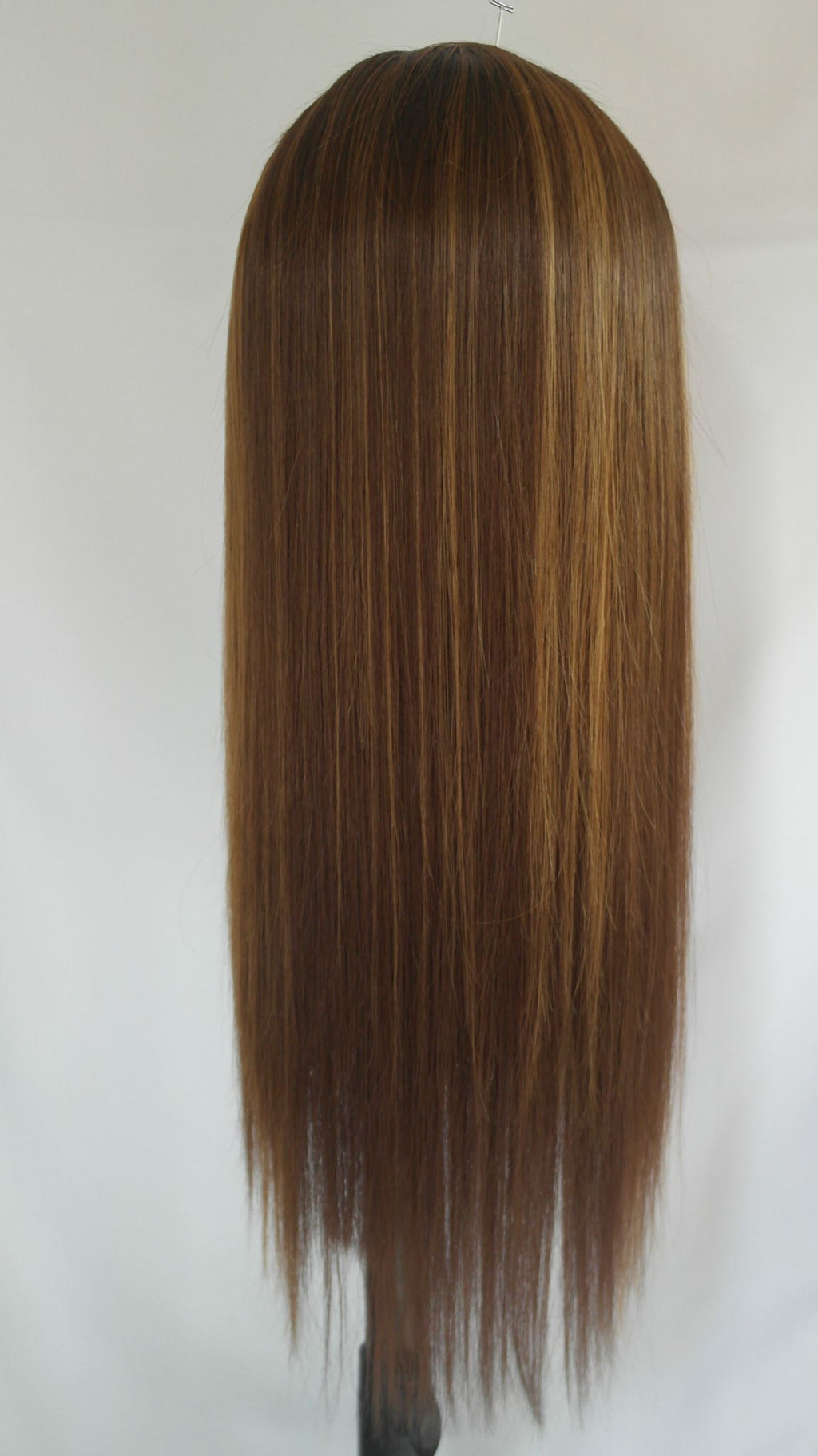Warm Brunette Human Hair Blend Lace Front Wig
